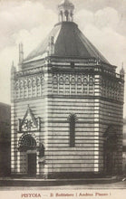 Carica l'immagine nel visualizzatore di Gallery, CARTOLINA PISTOIA BATTISTERO MALATESTIANO 1914 CC01