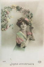 Carica l'immagine nel visualizzatore di Gallery, CARTOLINA JOYEUX ANNIVERSAIRE INIZI 900 CC04