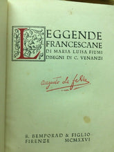 Carica l'immagine nel visualizzatore di Gallery, LEGGENDE FRANCESCANE M. L. FIUMI 1926 C43