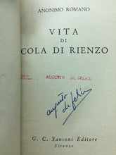 Carica l'immagine nel visualizzatore di Gallery, VITA DI COLA DI RIENZO ANONIMO C173