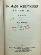Carica l'immagine nel visualizzatore di Gallery, ROMANI SCRIPTORES LATINE ITALICE FLORILEGIO L. G. COGNASSO C238