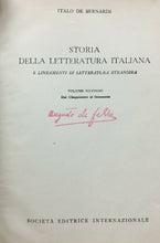 Carica l'immagine nel visualizzatore di Gallery, STORIA DELLA LETTERATURA ITALIANA VOL. II ITALO DE BERNARDI C377
