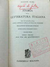 Carica l'immagine nel visualizzatore di Gallery, STORIA DELLA LETTERATURA ITALIANA VOL. I E. CURI C379