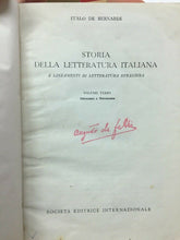 Carica l'immagine nel visualizzatore di Gallery, STORIA DELLA LETTERATURA ITALIANA VOL. III I. DE BERNARDI C387