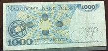 Carica l'immagine nel visualizzatore di Gallery, BANCONOTA 1000 ZLOTYCH 1982 CIRCOLATA BAN01