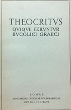Carica l'immagine nel visualizzatore di Gallery, THEOCRITUS QUIQUE FERUNTUR BUCOLICI GRAECI ACCADEMIA REALE ITALIANA 1946 M199
