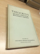 Carica l'immagine nel visualizzatore di Gallery, THEOCRITUS QUIQUE FERUNTUR BUCOLICI GRAECI ACCADEMIA REALE ITALIANA 1946 M199