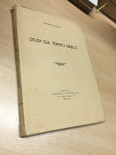 Carica l'immagine nel visualizzatore di Gallery, STUDI SUL TEATRO GRECO V. DE FALCO 1943 M322