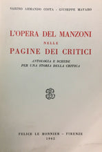 Carica l'immagine nel visualizzatore di Gallery, L’OPERA DEL MANZONI NELLE PAGINE DEI CRITICI LE MONNIER 1962 M521