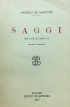 Carica l'immagine nel visualizzatore di Gallery, SAGGI CON UNA NOTARELLA G. DE ROBERTIS LE MONNIER 1953 N69