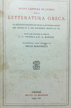 Carica l'immagine nel visualizzatore di Gallery, NUOVI CAPITOLI DI STORIA DELLA LETTERATURA GRECA POWELL BARBER 1935 N76