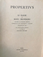Carica l'immagine nel visualizzatore di Gallery, LE ELEGIE DI SESTO PROPERZIO G. BONAZZI - SIGNORELLI 1939 N216