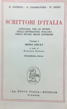 Carica l'immagine nel visualizzatore di Gallery, SCRITTORI D’ITALIA VOL. I SAPEGNO TROMBATORE BINNI 1961 O93