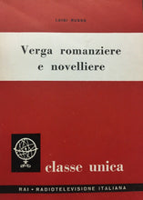 Carica l'immagine nel visualizzatore di Gallery, VERGA ROMANZIERE E NOVELLIERE L. RUSSO RAI ERI 1959 O152