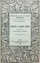 Carica l'immagine nel visualizzatore di Gallery, RITRATTI E DISEGNI STORICI DALL’ALFIERI AL LEOPARDI L. RUSSO LATERZA 1953 O157