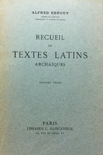 Carica l'immagine nel visualizzatore di Gallery, RECUEIL DE TEXTES LATINS ARCHAIQUES A. ERNOUT 1947 O238