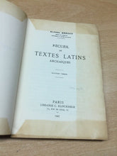 Carica l'immagine nel visualizzatore di Gallery, RECUEIL DE TEXTES LATINS ARCHAIQUES A. ERNOUT 1947 O238