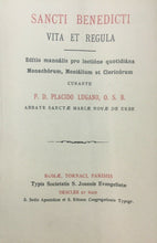 Carica l'immagine nel visualizzatore di Gallery, SANCTI BENEDICTI VITA ET REGULA - PLACIDO LUGANO 1929 O252