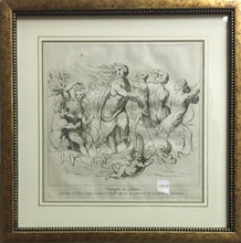 Carica l'immagine nel visualizzatore di Gallery, INCISIONE TRIOMPHE DE GALATEE B. PICART 1725 con cornice O468