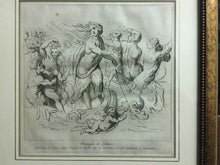 Carica l'immagine nel visualizzatore di Gallery, INCISIONE TRIOMPHE DE GALATEE B. PICART 1725 con cornice O468