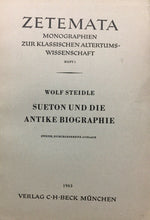 Carica l'immagine nel visualizzatore di Gallery, SUETON UND DIE ANTIKE BIOGRAPHIE W. STEIDLE 1963 O521