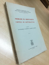 Carica l'immagine nel visualizzatore di Gallery, PROBLEMI ED ORIENTAMENTI CRITICI DI LETTERATURA *** CAUTANELLA BIGNONE U102