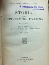 Carica l'immagine nel visualizzatore di Gallery, STORIA DELLA LETTERATURA ITALIANA VOL. I P. CARLI A. SAINATI U123