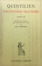 Carica l'immagine nel visualizzatore di Gallery, QUINTILIEN INSTITUION ORATOIRE LIVRES 1/3 GARNIER U144