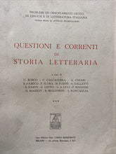 Carica l'immagine nel visualizzatore di Gallery, QUESTIONI E CORRENTI DI STORIA LETTERARIA III AA. VV. MARZORATI BC42