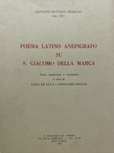 Carica l'immagine nel visualizzatore di Gallery, POEMA LATINO ANEPIGRAFO SU S. GIACOMO DELLA MARCA G. B. PETRUCCI (sec. XV) BD34