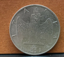 Carica l'immagine nel visualizzatore di Gallery, ITALIA 1939MONETA LIRE 1 VITTORIO EMANUELE III ERRORE DI CONIO (manca data)
