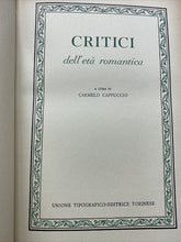 Carica l'immagine nel visualizzatore di Gallery, CRITICI DELL’ETÀ ROMANTICA UTET CLASSICI BE02