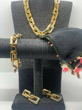 Carica l'immagine nel visualizzatore di Gallery, SET CATENA IN LEGA DORATA JEW03
