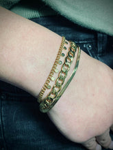 Carica l'immagine nel visualizzatore di Gallery, BRACCIALE DONNA TRE FILI col. ORO JEW22