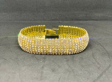 Carica l'immagine nel visualizzatore di Gallery, BRACCIALE DONNA STRASS col. ORO JEW29