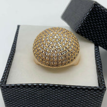 Carica l'immagine nel visualizzatore di Gallery, ANELLO DONNA REGOLABILE ZIRCONI col. ORO JEW40