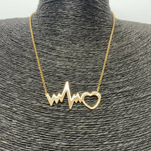 Carica l'immagine nel visualizzatore di Gallery, CATENINA DONNA ELETTEOCARDIOGRAMMA col. ORO NEK01