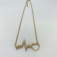 Carica l'immagine nel visualizzatore di Gallery, CATENINA DONNA ELETTEOCARDIOGRAMMA col. ORO NEK01