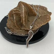 Carica l'immagine nel visualizzatore di Gallery, CATENINA DONNA CON CORNO IN ACCIAIO INOX col. ARGENTO NEK04