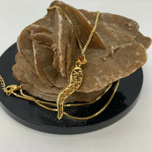 Carica l'immagine nel visualizzatore di Gallery, CATENINA DONNA CON CORNO IN ACCIAIO INOX col. ORO NEK05