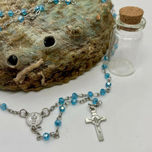 Carica l'immagine nel visualizzatore di Gallery, COLLANINA ROSARIO CELESTE NEK17