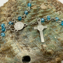 Carica l'immagine nel visualizzatore di Gallery, COLLANINA ROSARIO CELESTE NEK17