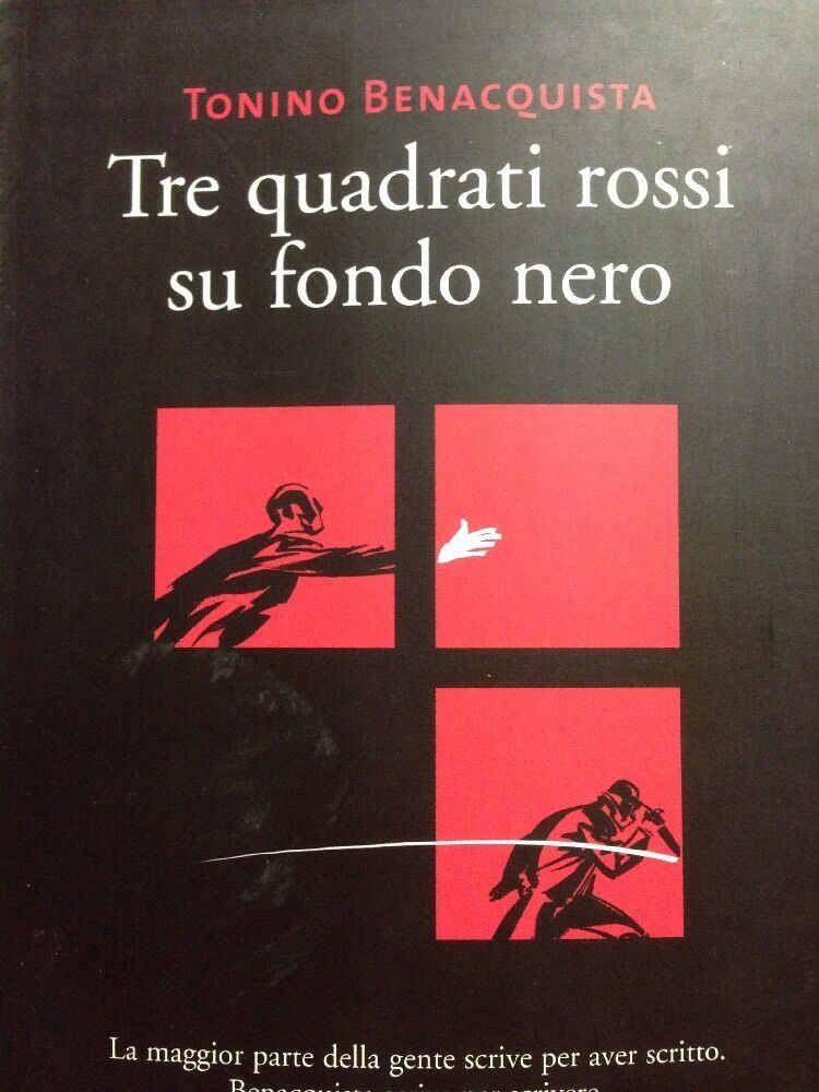 Tre Quadrati Rossi Su Fondo Nero - Tonino Banacquista AE119