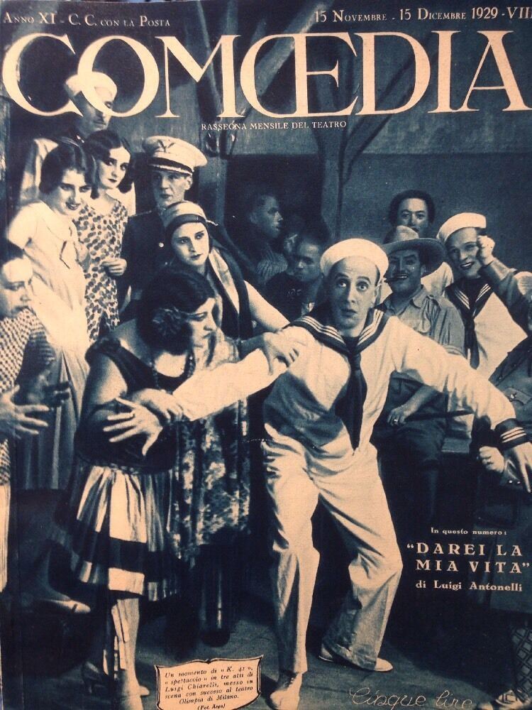 Comedia Rassegna Mensile Di Teatro VIII 1929