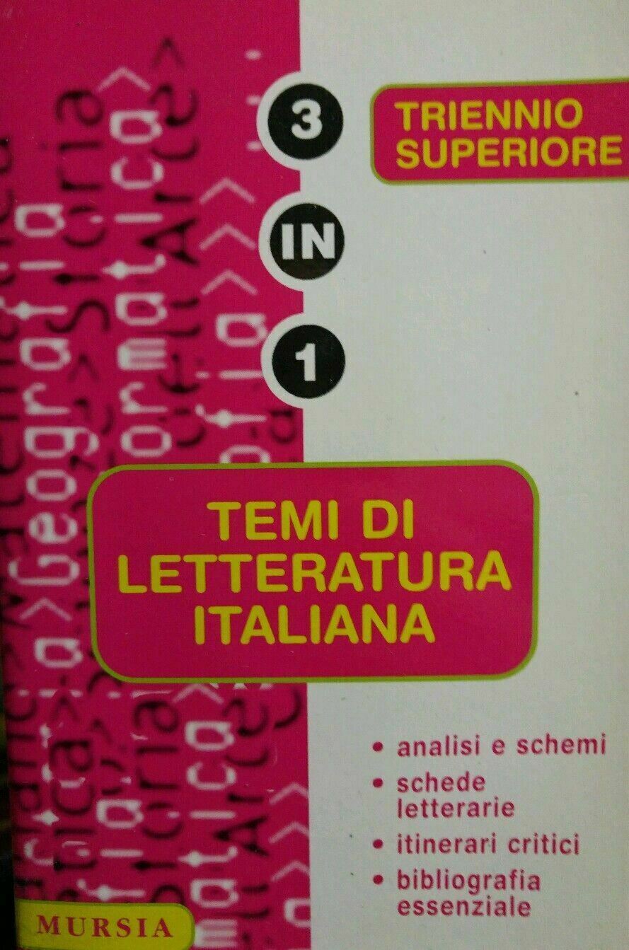 Temi di letteratura italiana per il triennio superiore Mursia