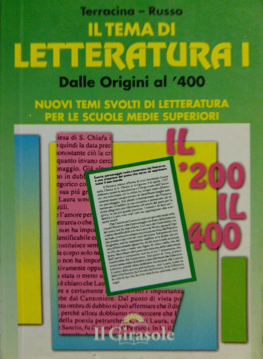 IL TEMA DI LETTERATURA I DALLE ORIGINI AL 400 SUPERIORI