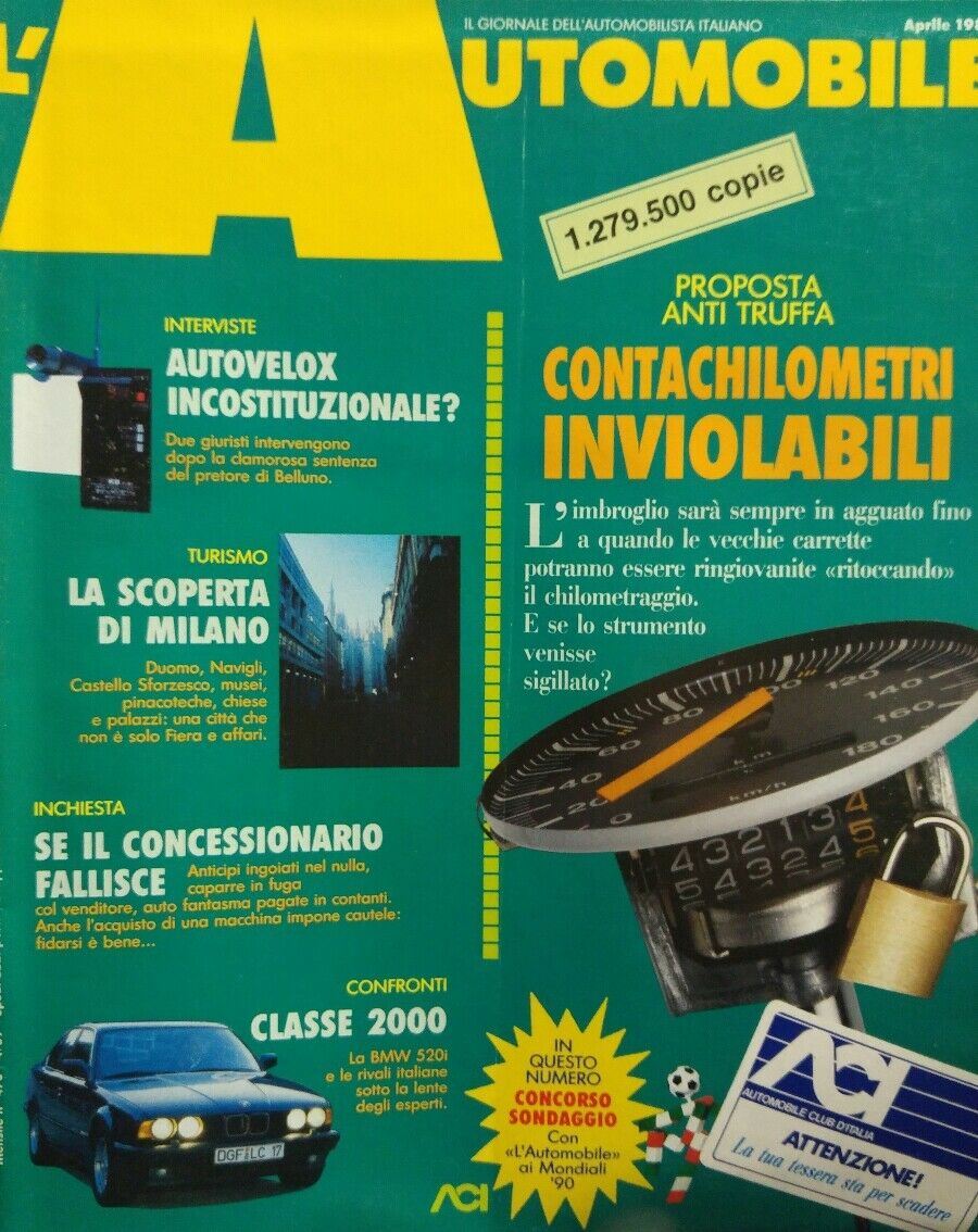 L'AUTOMOBILE APRILE 1989