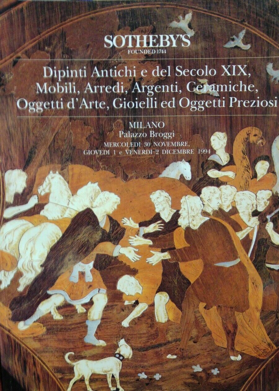 SOTHEBY'S DIPINTI ANTICHI E DEL SECOLO XIX MOBILI ARREDI ARGENTI CERAMICHE OGGET