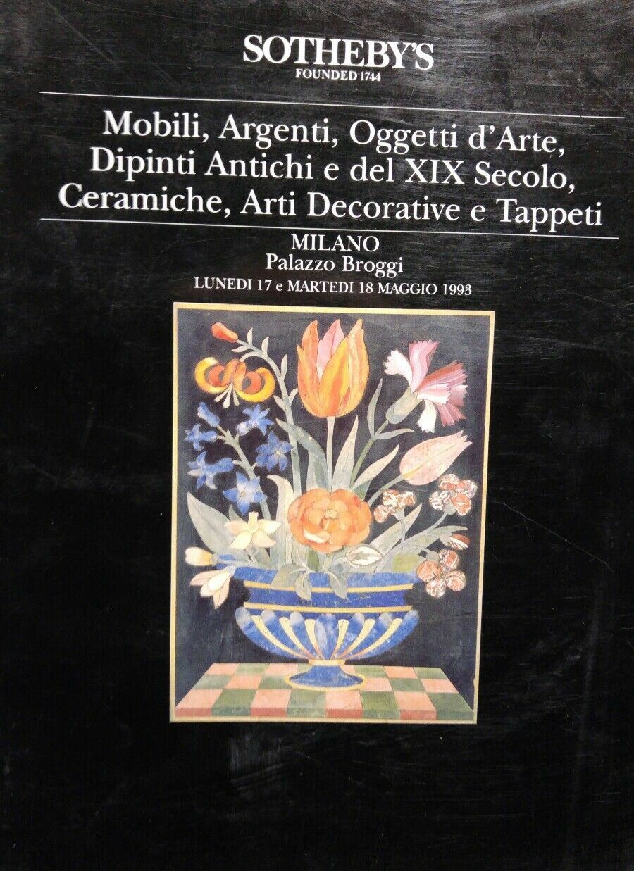 SOTHEBY'S MOBILI ARGENTI OGGETTI D'ARTE DIPINTI ANTICHI E DEL XIX SECOLO CERAMIC