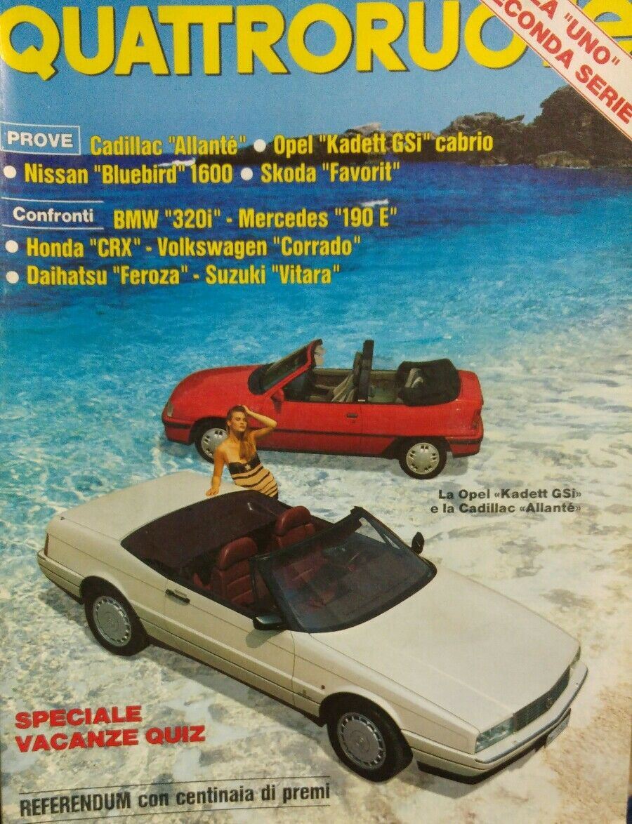 QUATTRORUOTE N.405 1989 BMW 320I MERCEDES 190E